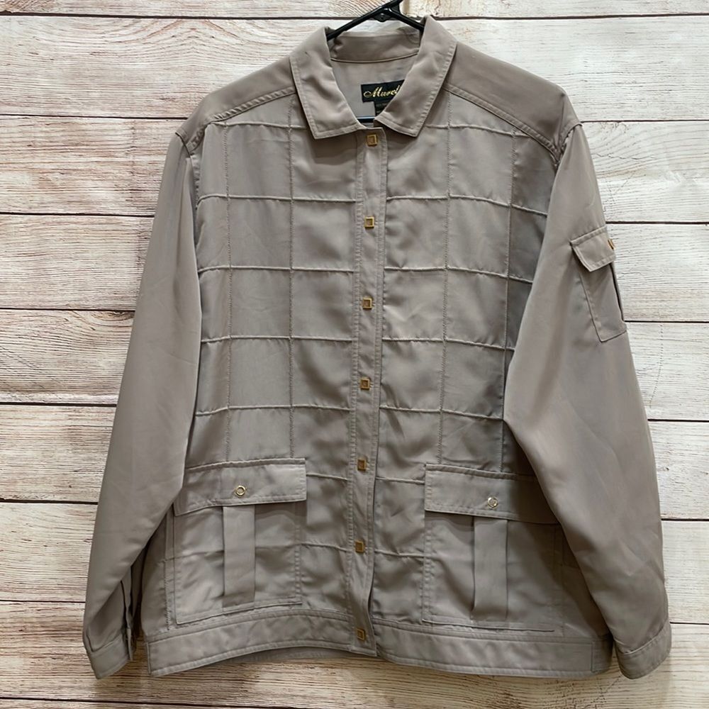 VINTAGE‎ MURELI PATCHWORK SHIRT IN TAN